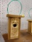 (R6) BIRD HOUSE; HANDMADE BIRD HOUSE WITH A CARVED OLD BEARDED MAN WITH A HOLE ENTRY ON HIS MOUTH.