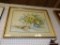 (R1) FRAME 3D ROBIN REYNOLDS PRINT; ASSORTED FLOWERS IN A BLUE AND WHITE VASE. DOUBLE MATTED AND