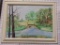 (R1) R.P SINGER '68 PAINTING; PAINTING OF A PARK SCENE PAINTED BY R.P. SINGER. SITS IN A WHITE