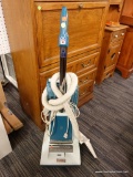 (R2) HOOVER VACUUM CLEANER; POWER DRIVE HOOVER CONCEPT ONE UPRIGHT BLUE VACUUM CLEANER. MODEL U3109.
