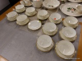(R3) ROYAL DOULTON PORRINGERS; LOT OF 11 ROYAL DOULTON PORRINGER BOWLS WITH UNDERPLATES IN THE
