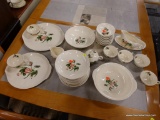 (R3) LARGE LOT OF UNIVERSAL/BALLERINA BRAND CHINA; IN THE PINK MOSS ROSE PATTERN. INCLUDES 11 BOWLS,
