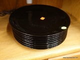 (R3) MAINSTAYS DINNER PLATES; TOTAL OF 9. ALL ARE SOLID BLACK IN COLOR AND IN EXCELLENT CONDITION!