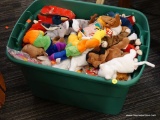 (R4) BOX OF BEANIE BABIES; TUB FULL OF ASSORTED, UNRESEARCHED BEANIE BABIES IN MINT CONDITION. BOX