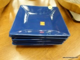 (R6) LOT OF SQUARE PLATES; 6 PIECE LOT OF WAECHTERSBACH GERMANY 7 IN BLUE LACQUER SQUARE PLATES.