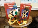 (R6) NUTCRACKERS; PAIR OF MERRY BRITE 10 IN HIGH, LIMITED EDITION NUTCRACKERS. ONE HAS BLACK HAIR