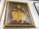(R6) VICTORIAN PRINT ON BOARD; THIS PRINT ON BOARD SHOWS A VICTORIAN MOTHER AND TWO SLEEPING