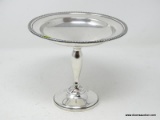 (SHOW) STERLING COMPOTE; STERLING 6 IN TALL COMPOTE REINFORCED WITH CEMENT.