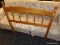 (R3) FULL SIZE HEAD BOARD; WOODEN HEAD BOARD WITH TURNED POLE DETAILING. MEASURES 38.5 IN X 41.5 IN.