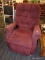 (R3) MED LIFT CHAIR; MED LIFT, MAROON FABRIC MED LIFT CHAIR, UNTESTED. MEASURES 34 IN X 27 IN X 43