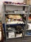 (BWALL) METAL SHELVING UNIT; 1 OF A PAIR OF 5 SHELF SHELVING UNITS IN GRAY. MEASURES 36 IN X 18 IN X