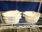 (BWALL) CORNINGWARE CASSEROLE DISHES; SET OF 5 CORNFLOWER BLUE CASSEROLE DISHES. SIZES INCLUDE: 3-1