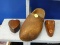 (BWALL) LOT OF WOODEN ITEMS; INCLUDES A WOODEN CLOG, A HEART SHAPED TRINKET BOX, AND AN ALLIGATOR