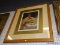 (BWALL) LARGE FRAMED VICTORIAN PRINT; PRINT SHOWING A WOMAN READING A BOOK WITH AN ORANGE TREE IN