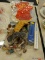 (TABLE) LOT OF ASSORTED ITEMS; LOT INCLUDES 2 NATIVITY SCENES, A WILLOW 8 IN GLASS VASE, A BAPTISM