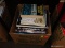 (TABLE) BOX LOT OF BOOKS; LOT CONTAINS OVER 10 BOOKS WITH TITLES TO INCLUDE: 