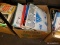 (TABLE) BOX OF BOOKS; ~20 PIECE LOT OF ASSORTED BOOKS TO INCLUDE CROSSWORD BOOKS, BACKGAMMON BOOK,