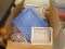 (TABLE) LOT OF PLASTIC BIN LIDS; BOX FULL OF RUBBERMAID STORAGE BOX LIDS, MOST MATCH LOT 501.