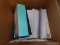 (TABLE) BOX OF ENVELOPES AND INVITATIONS; BOX FULL OF PAPER ENVELOPES OF DIFFERENT SIZES AND