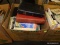 (TABLE) BOX OF ASSORTED BOOKS; ~30 PIECE LOT OF ASSORTED BOOKED TO INCLUDE TRAVEL BOOKS, THE