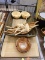 (TABLE) WOOD LOT; 22 PIECE LOT OF WOODEN ITEMS TO INCLUDE 5 WOODEN BOWLS, A CUTTING BOARD, A LARGE