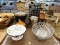 (TABLE) LOT OF DECORATIVE ITEMS; 10 PIECE LOT OF DECORATIVE ITEMS TO INCLUDE A WOVEN METAL BASKET, A