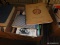 (TABLE) BOX OF ASSORTED BOOKS; ~20 PIECE LOT OF ASSORTED EDUCATIONAL AND NONFICTION BOOKS.