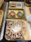 (TABLE) LOT OF PICTURE FRAMES; 7 PIECE LOT OF METAL PICTURE FRAMES TO INCLUDE A PINK PAINTED LEAF