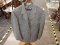 (COAT RACK) GRAY SUIT COAT AND PANTS; TAILORED BY GOODALL, PALM BEACH. MISSING THE BUTTONS.