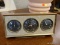 (R2) VINTAGE AIR GUIDE BAROMETER, THERMOMETER, AND HYDROMETER; PERFECT FOR THE OFFICE DESK. MEASURES