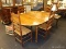 (R2) DINING TABLE SET; 5 PIECE TABLE SET TO INCLUDE 4 LADDERBACK CHAIRS WITH RUSH BOTTOM WOVEN