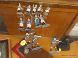 (R1) ARMY MEN FIGURINES; 12 PIECE LOT OF METAL BRITISH ARMY MEN FIGURINES. HAND PAINTED.