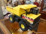 (R1) TONKA DUMP TRUCK; TONKA MIGHTY 768 DUMP TRUCK WITH A METAL BED AND HEAVY DUTY WHEELS. MEASURES