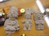 (R1) SMALL TRIBAL STATUES; CLAY TRIBAL FIGURINES OF THE SUN AND MOON GODS.