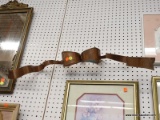 (WALL) COPPER RIBBON; WALL HANGING COPPER RIBBON SHAPED DECORATION. MEASURES 30 IN LONG.