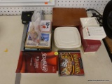 (WALL) LOT OF TABLETOP GAMES; INCLUDES DOMINOES, CARDS, BACKGAMMON, TRIVIAL PURSUIT CARDS, AND MORE!