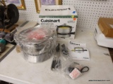 (BWALL) CUISINART ELECTRIC FONDUE SET; BRUSHED STAINLESS ERIES WITH ELECTRIC TEMPERATURE CONTROL,