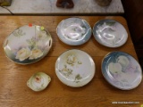 (R1) SET OF BAVARIA CHINA PLATES; SET OF 6 FRUIT AND FLORAL PLATES MARKED 