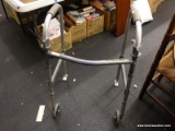 (BWALL) INVACARE WALKER; FOLDING WALKER WITH GREY HAND GRIPS. WEIGHT CAPACITY 300 LBS.