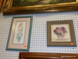 (BWALL) SET OF FLORAL PRINTS; 2 PC LOT. LOT INCLUDES 