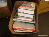 (TABLE) BOX LOT OF BOOKS; LOT CONTAINS OVER 10 BOOKS WITH TITLES TO INCLUDE: 