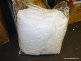 (TABLE) MATTRESS PAD; WHITE QUILTED LOOK TWIN SIZE MATTRESS PAD. COMES IN ORIGINAL PLASTIC PACKAGE.