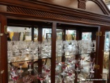 (R2) LOT OF CRYSTAL GLASSWARE; 31 PIECE LOT OF MATCHING GLASSWARE TO INCLUDE 10 WINE GLASSES, 8