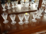(R2) LOT OF CORDIAL GLASSES; 7 PIECE LOT OF CRYSTAL CORDIAL GLASSES.