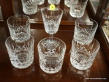 (R2) LOT OF WATERFORD CRYSTAL GLASSES; 6 PIECE LOT OF LISMORE STYLE WATERFORD GLASSES TO INCLUDE 5