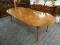(R2) HENKEL HARRIS DINING TABLE; BEAUTIFUL WOODEN, OVAL SHAPED DINING ROOM TABLE WITH 3 LEAVES (12