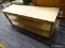 (R3) BOOKSHELF; LOW HEIGHT BOOKSHELF IN BROWN. IS IN VERY GOOD CONDITION AND MEASURES 56 IN X 23 IN