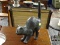 (R4) METAL CAT STATUE; DEPICTS A CAT IN A DEFENSIVE POSITION WITH ITS TAIL POINTING STRAIGHT UP AND
