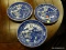 (R2) GRILL PLATES; 3 PIECE LOT OF MATCHING WELLSVILLE 