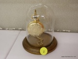 (SHOW) VINTAGE BELLE LUISSE POCKET WATCH; SWISS MADE GOLD TONE 17 JEWEL POCKET WATCH WITH
